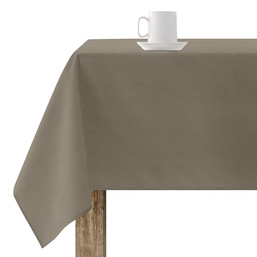 Belum Tischdecke mit Fleckenabweisend, Größe 140 x 140 cm, extraweich, Braun, Tischdecke aus 100% Spanien, 65% Bio-Baumwolle, 35% Polyester, Modell Rhodos 91 von BL BELUM