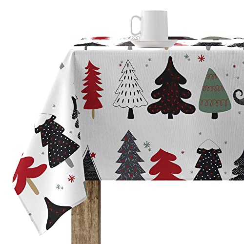Belum Weihnachten Tischdecke XL 180 x 300 cm, 100% Baumwolle, harzbeschichtet, schmutzabweisend, Modell Merry Christmas 14 von BL BELUM