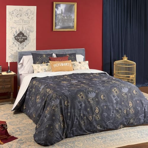 FUNDA NÓRDICA Con BOTONES 100% ALGODÓN Modelo Harry Potter Gold para CAMA DE 120 (200X200 cm.) von BL BELUM
