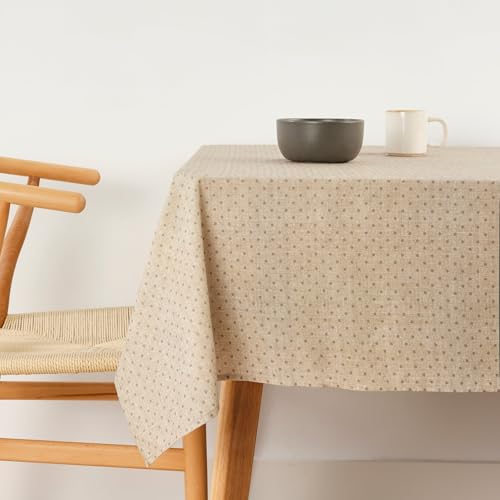 BL BELUM, Tischdecke, XL, 140 x 140 cm, schmutzabweisend, 100% harzige Baumwolle, kein Wachstuch, Baumwollberührung, wasserdichte Tischdecke, schmutzabweisend, flüssigkeitsabweisend, 20015 von BL BELUM