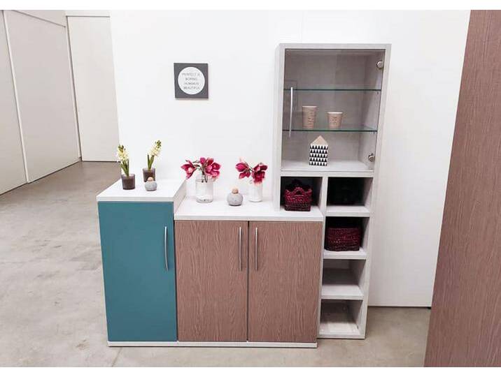 Büro Schrank Regal Kombination Pendo Vari Edo Design Top Vor-Ort-Artikel von BLA-Büro-Liebt-Ausstattung