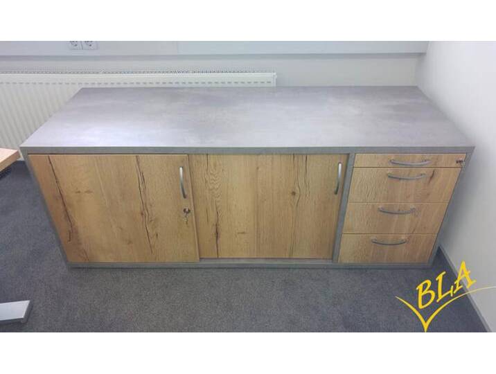 Büro Sideboard Tisch-Container Pendo Orga-Tec 3S Schiebetüre Auswahl Farbe Größe von BLA-Büro-Liebt-Ausstattung