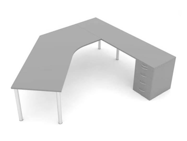 Bürotisch Schreibtisch Kombination Pendo Rondo Winkeltisch J-Form 135 Grad mit Anbau Bürotisch Schreibtisch Kombination Pendo Rondo Winkeltisch J-Form 135 Grad mit Anbau von BLA-Büro-Liebt-Ausstattung