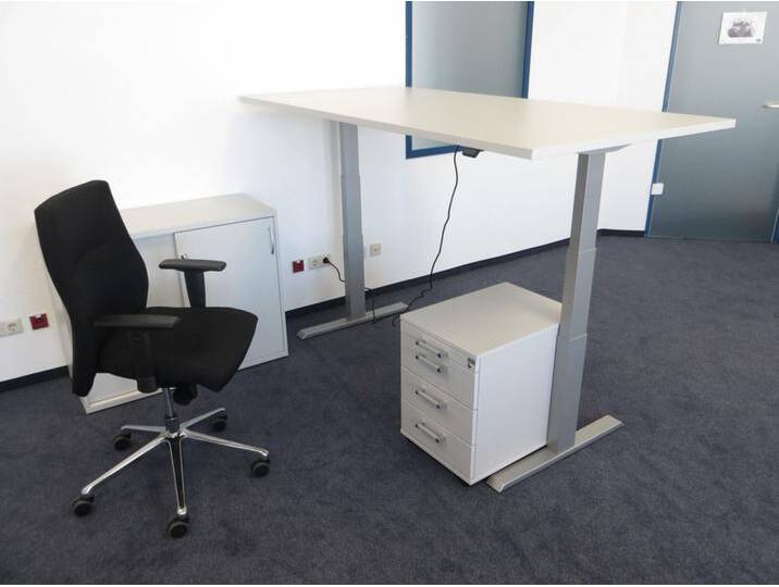 Bürotisch Schreibtisch elektrisch höhenverstellbar Pendo Accent Auswahl Form Farbe Größe von BLA-Büro-Liebt-Ausstattung