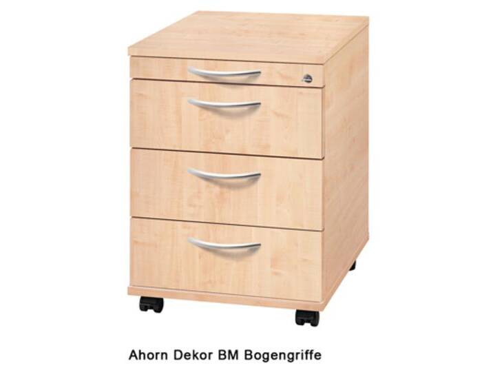 Bürotisch Schreibtischcontainer Solingen 3S Tiefe 58 cm Ahorn Top Vor-Ort-Artikel von BLA-Büro-Liebt-Ausstattung