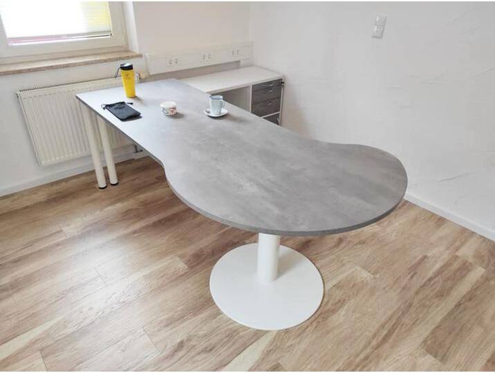 Chefbürotisch Chefschreibtisch Kombination Pendo Rondo Stil Design Besprechungsrundung Auswahl Farbe Größe von BLA-Büro-Liebt-Ausstattung