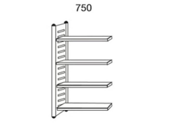 Design Büroregal Bücherregal Mainz Anbau-Feld 4 Boden 180 cm hoch 75 cm breit von BLA-Büro-Liebt-Ausstattung