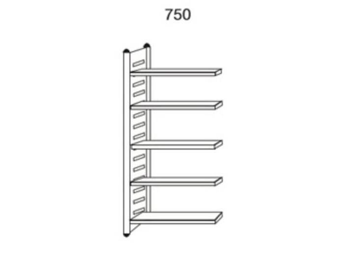 Design Büroregal Bücherregal Mainz Anbau-Feld 5 Boden 220 cm hoch 75 cm breit von BLA-Büro-Liebt-Ausstattung