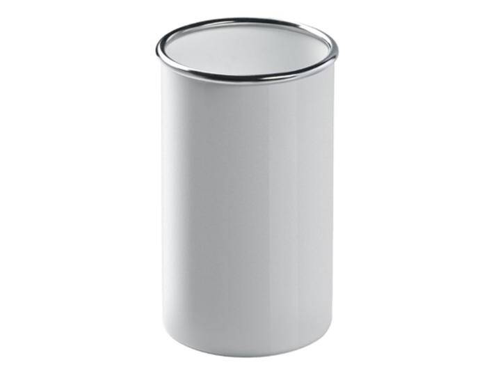 Papierkorb Papiereimer Rexite Milano Colmo 45 cm Chrom weiss von BLA-Büro-Liebt-Ausstattung