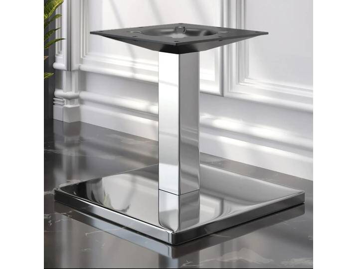 Säulen-Beistelltisch Couchtisch Gestell Pendo Quadrat Design 360 mm Edelstahl von BLA-Büro-Liebt-Ausstattung