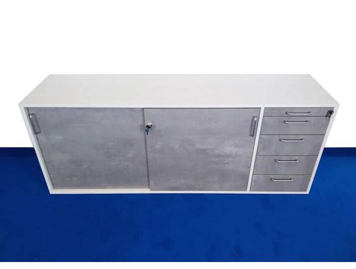 Schiebetürenschrank-Sideboard Kommode Schreibtischcontainer Pendo Orga-Tec 3S Auswahl Größe Farbe von BLA-Büro-Liebt-Ausstattung
