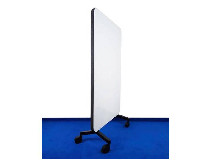 Stellwand Trennwand Raumteiler Lintex Mood Fabric Mobile 100 x 196 cm Glas weiss Filz anthrazit Top Vor-Ort-Artikel von BLA-Büro-Liebt-Ausstattung
