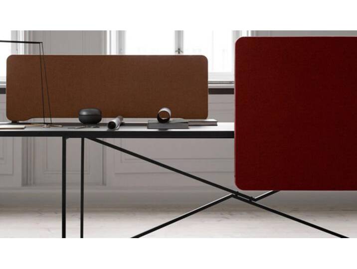 Tisch-Stellwand Trennwand Lintex Edge Stoff Akustik Topmodul 100 x 40 cm von BLA-Büro-Liebt-Ausstattung