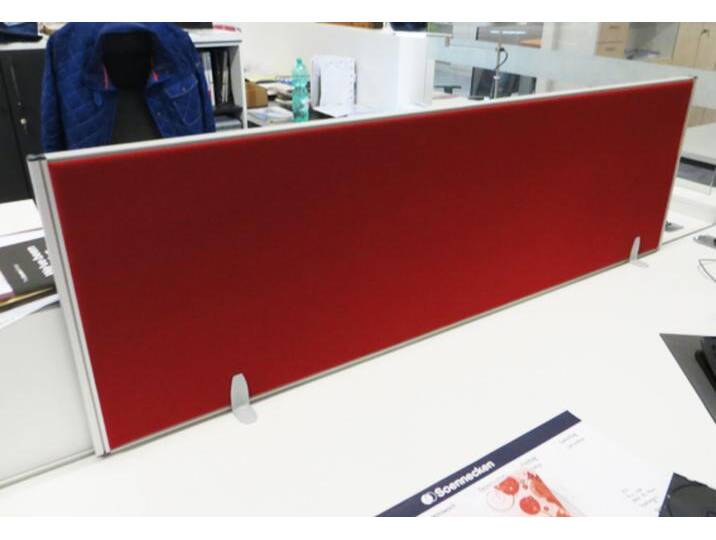 Tisch-Stellwand Trennwand Sichtschutz Pendo Allround S24 B 160 x 50 cm AB106 Calypso rot Top Vor-Ort-Artikel von BLA-Büro-Liebt-Ausstattung