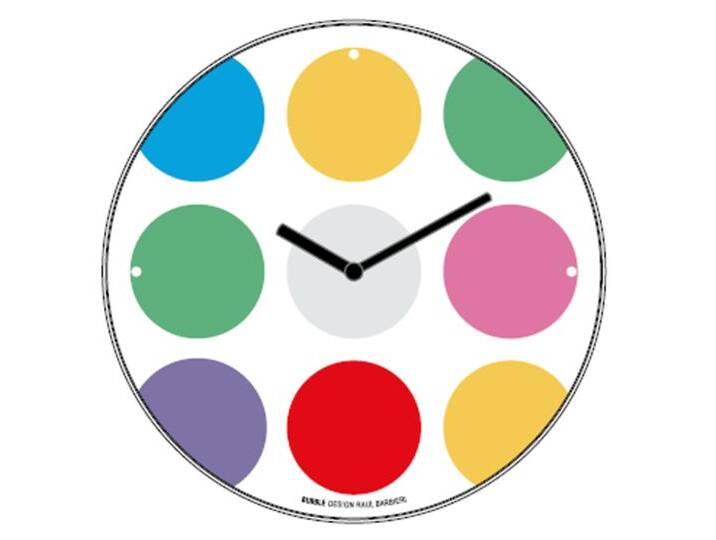 moderne Wanduhr Rexite Milano Appuntamento Bunte Punkte von BLA-Büro-Liebt-Ausstattung