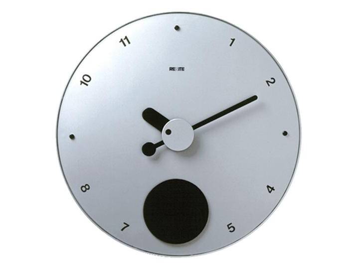 moderne Wanduhr Rexite Milano Contrattempo Alu silber von BLA-Büro-Liebt-Ausstattung