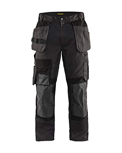 BLÅKLÄDER Handwerkerhose Kevlar® und Stretch Herren, 43S, Dunkelgrau/Schwarz von BLÅKLÄDER