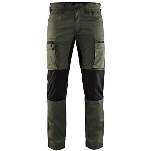 Blåkläder 14591845 Diensthose Stretch, Armee-Grün / Schwarz, C54 von BLÅKLÄDER