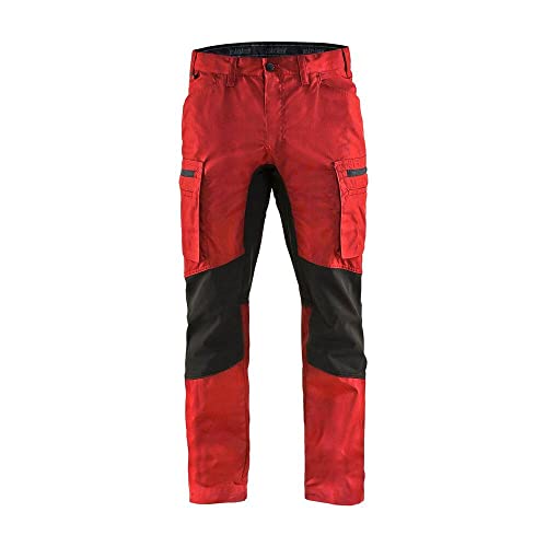 Blåkläder 14591845 Diensthose Stretch, Rot / Schwarz, C44 von BLÅKLÄDER