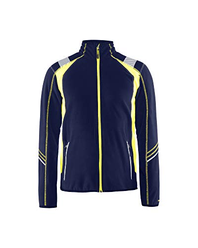 Blaklader 49931010 MIKRO-FLEECE-JACKE, Marineblau/Gelb, grootte M von BLÅKLÄDER