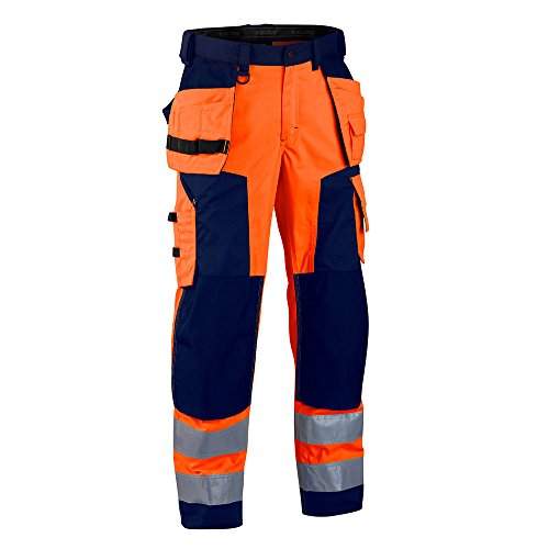 Blåkläder Workwear Winter SoftshellBundhose Highvis 1567, 28, orange / marine, 1 Stück, 67-15672517-5389-D28 von BLÅKLÄDER