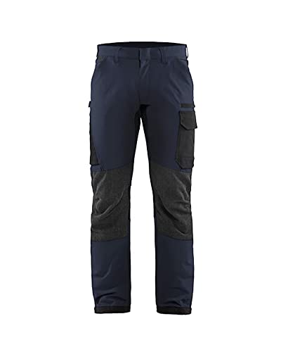 Blaklader 142216458699C60 4-Wege Stretch Service Arbeitshose, Dunkel Marineblau/Schwarz, Größe C60 von BLÅKLÄDER
