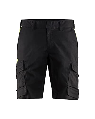 Blaklader 144618329933C50 Industrie Stretch Shorts, Schwarz/Gelb, Größe C50 von BLÅKLÄDER