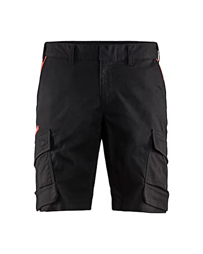 Blaklader 144618329956C50 Industrie Stretch Shorts, Schwarz/Rot, Größe C50 von BLÅKLÄDER