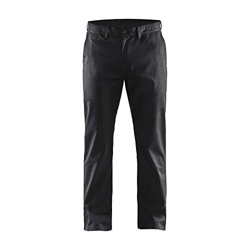 Blaklader 146518309900C58 Stretch Chinohose, Schwarz, Größe C58 von BLÅKLÄDER