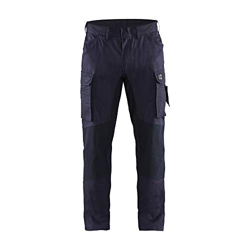 Blaklader 148615128900C52 Flammschutz Inhärente Arbeitshose mit Stretch, Marineblau, Größe C52 von BLÅKLÄDER