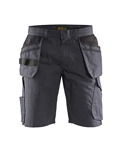 Blaklader 149413309699C50 Service Shorts mit Nageltaschen, Mittelgrau/Schwarz, Größe C50 von BLÅKLÄDER