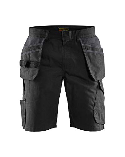 Blaklader 149413309998C58 Service Shorts mit Nageltaschen, Schwarz/Dunkelgrau, Größe C58 von BLÅKLÄDER
