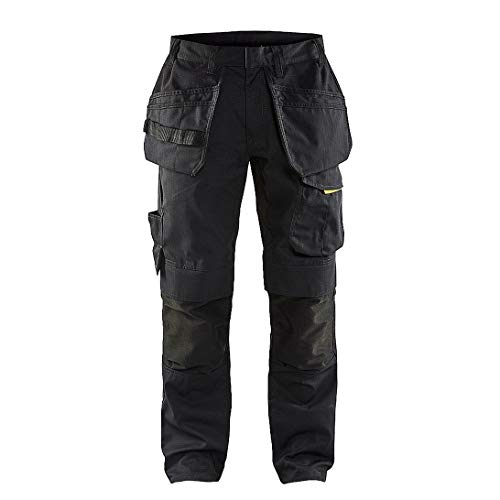 Blaklader 14961330 Service Shorts mit Nageltaschen, Schwarz/Gelb, grootte D92 von BLÅKLÄDER