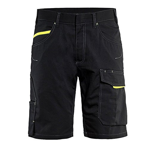 Blaklader 14991330 Service Shorts, Schwarz/Gelb, grootte C44 von BLÅKLÄDER