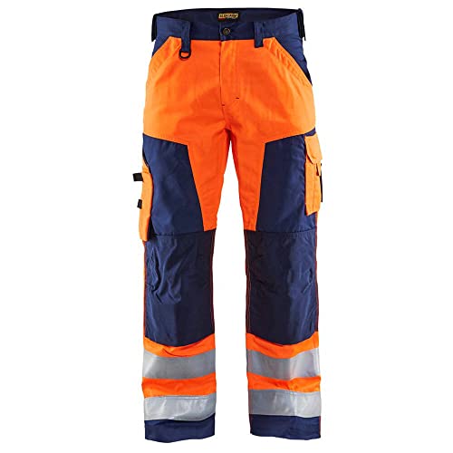 Blaklader 15661811 Hochwertige Arbeitshose Ohne Nageltaschen, Orange/Marineblau, grootte C48 von BLÅKLÄDER