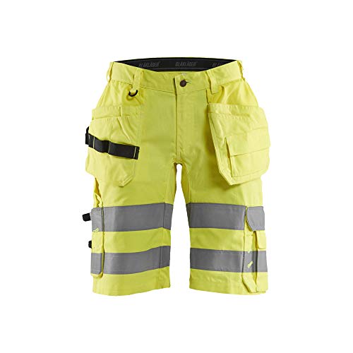 Blaklader 158618113300C56 Hochsichtige Shorts mit Stretch, High Vis Gelb, Größe C56 von BLÅKLÄDER