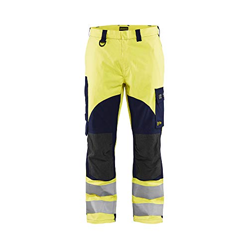 Blaklader 158815123389C148 Multinorm Inhärent Arbeitshose, High Vis Gelb/Marineblau, Größe C148 von BLÅKLÄDER