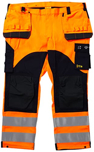 Blaklader 158915135389D92 Multinorm Inhärent Arbeitshose, High Vis Orange/Marineblau, Größe D92 von BLÅKLÄDER