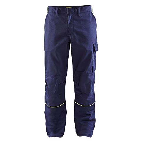 Blaklader 17011501 Schweißer-Hosen, Marineblau/Gelb, grootte C44 von BLÅKLÄDER