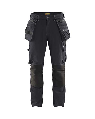 Blaklader 199816449899C148 X1900 Handwerker Arbeitshose 4-Wege-Stretch, Dunkelgrau/Schwarz, Größe C148 von BLÅKLÄDER