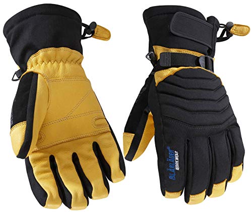 Blaklader 22383922 MIT ARBEITSHANDSCHUHEN GEFÜTTERTES LEDER, Schwarz/Gelb, grootte 11 von BLÅKLÄDER