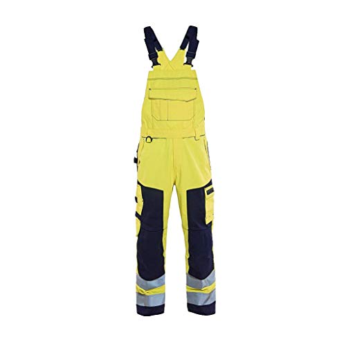 Blaklader 26081514 MULTINORM-LATZHOSE, Gelb/Marine, grootte C56 von BLÅKLÄDER
