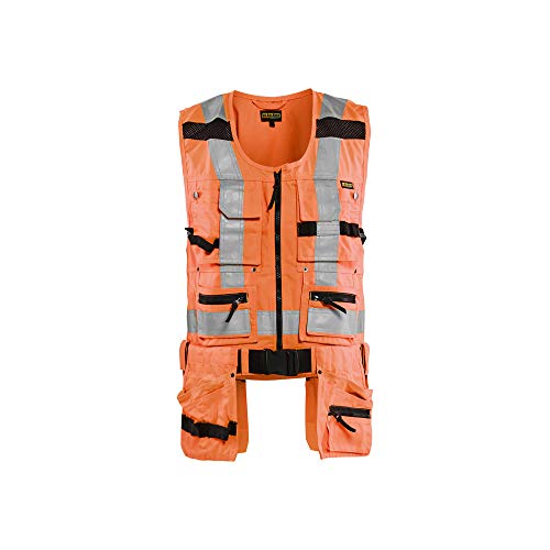 Blaklader 303218045300XXL High Vis Werkzeug Weste, High Vis Orange, Größe XXL von BLÅKLÄDER