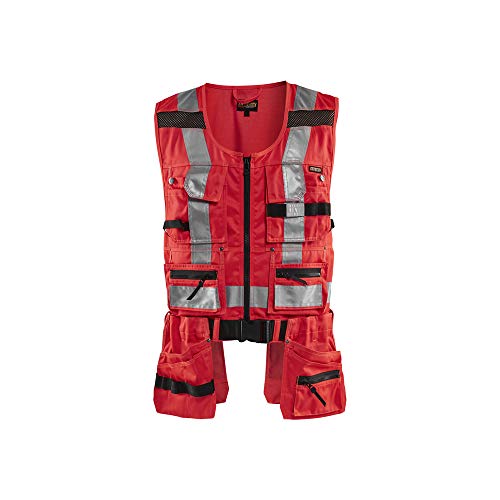 Blaklader 303218045500XXL High Vis Werkzeug Weste, High Vis Rot, Größe XXL von BLÅKLÄDER