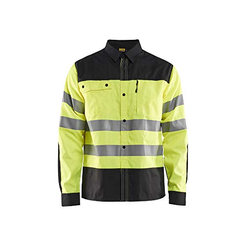 Blaklader 3255181733994XL Hi-Vis Arbeitshemd, High Vis Gelb/Schwarz, Größe 4XL von BLÅKLÄDER