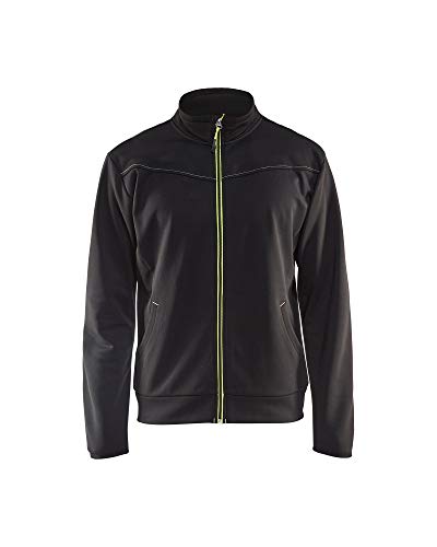 Blaklader 33622526 SWEATSHIRT MIT VOLLEM REIßVERSCHLUSS, Schwarz/Gelb, grootte 4XL von BLÅKLÄDER