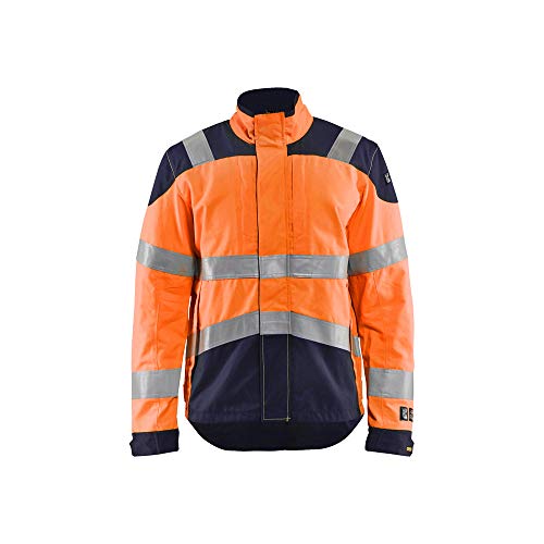 Blaklader 408915135389XS Inhärent Multinorm Jacke, High Vis Orange/Marineblau, Größe XS von BLÅKLÄDER