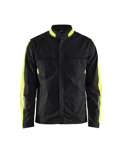Blaklader 444418329933L Stretch Industrie Jacke, Schwarz/Gelb, Größe L von BLÅKLÄDER
