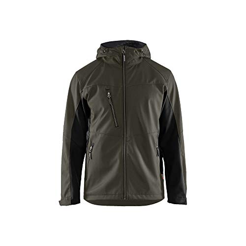 Blaklader 475325164599XS Softshell Jacke mit Kapuze, Dunkles Olivgrün, Größe XS von BLÅKLÄDER