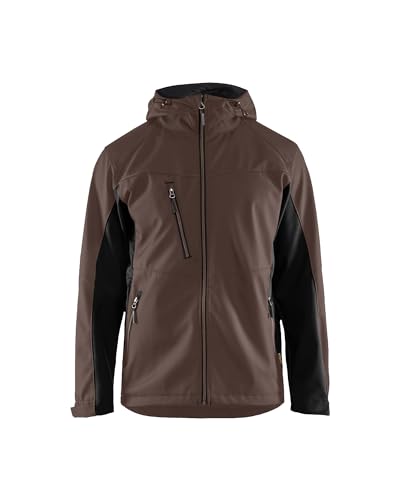 Blaklader 4753251678994XL Softshell Jacke mit Kapuze, Braun/Schwarz, Größe 4XL von BLÅKLÄDER